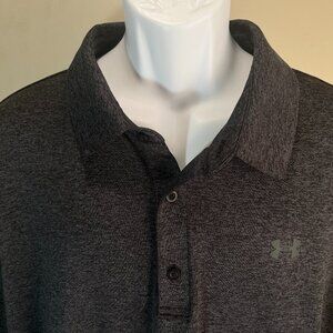 Under Armour Men's gray marled The Playoff s/s golf polo shirt 3XL XXXL EUC
